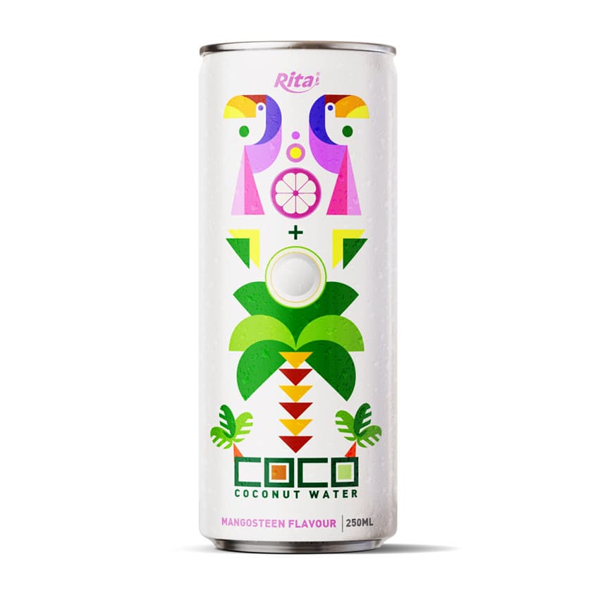 coconut water with mangosteen flavour_250ml_can from RITA drink